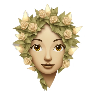  Hemp 420 lady face made of 420 origami newspaper roses hemp leaves lantern fairy lights burning paper and hemp leaves in hair fairy lights sticker