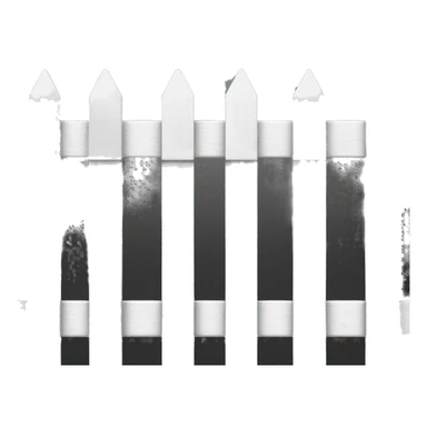 White fence sticker