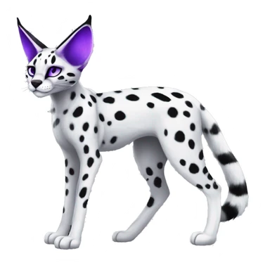 Epic Edgy Black Purple White ethereal Serval-Fionbri-Vernid full body sticker