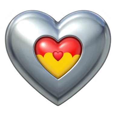 chrome heart in #ff4527 color sticker