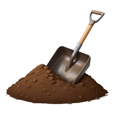 shovel digging with a small dirt pile sticker