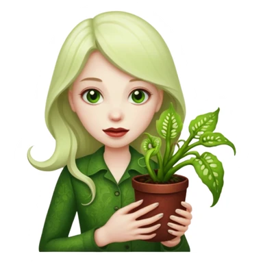 Mujer planta carnivora sticker