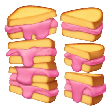Pink Grilled cheese sandwich sticker