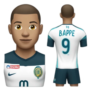 Mbappé avec un maillot de l'OM sticker