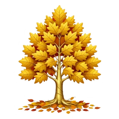 Golden tree sticker