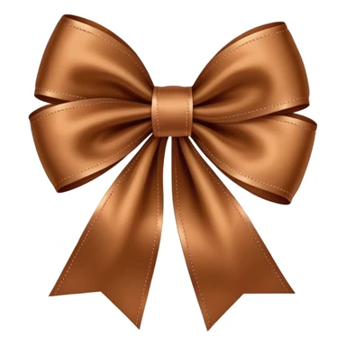 Brown bow ribbon sticker
