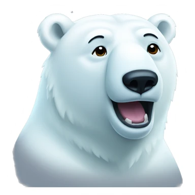 polar bear with stars sticker