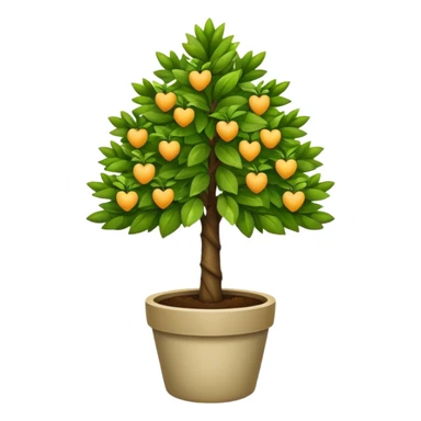 potted tree sticker