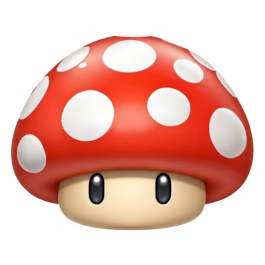 Super Mario red mushroom with white spots sticker