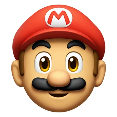 The 3D color emoji depicts Mario's face, seen from the front, with details and textures. Based on the movie Super Mario. Make a face-only version. sticker
