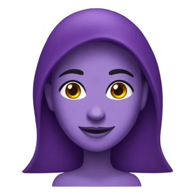 vertical half a purple female genie sticker