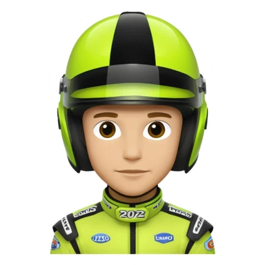 lando norris’ neon green and black 2025 helmet  sticker