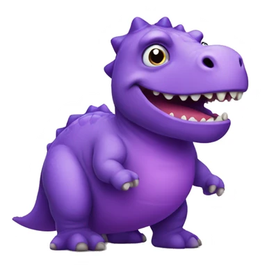 Fat purple dinosaur  sticker