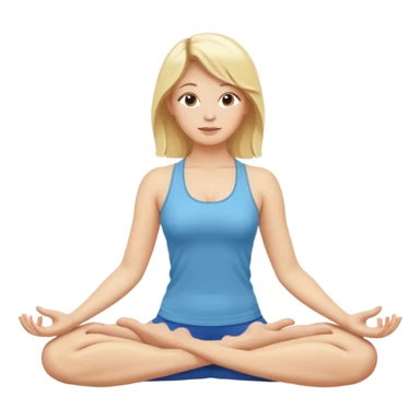 mulher fazendo yoga loira   sticker