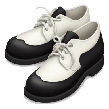 1950s white and black shoes sticker