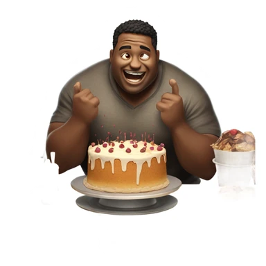 Gluttonous man sticker