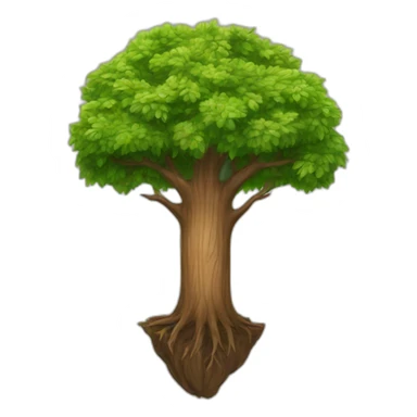 tree growing on a head sticker