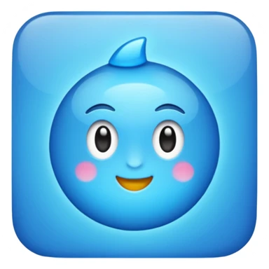 Genera un 6 de color azul sticker