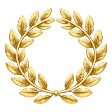 Laurel Wreath golden sticker