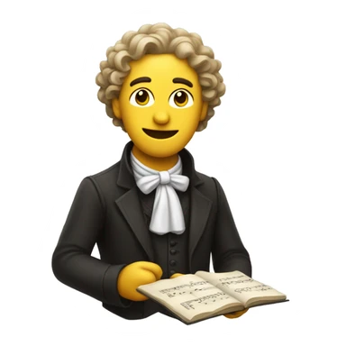 platyus dressed up as a composer smiling sticker