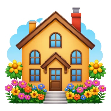 House of flowers sticker