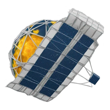 Satellite can with porous net pattern  sticker