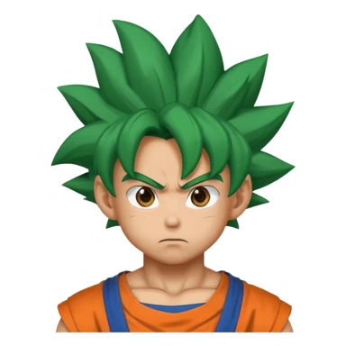 Son Goku with green hair sticker