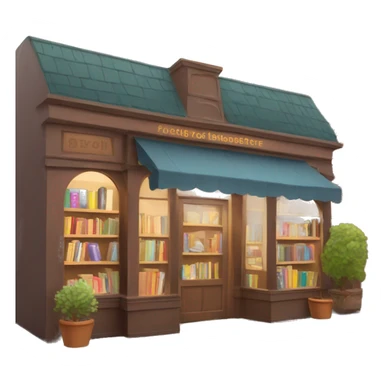 Cute and cozy bookstore sticker