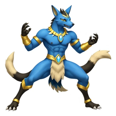 Electrike-Anubis-Lucario-Zeraora-fusion (full body) sticker
