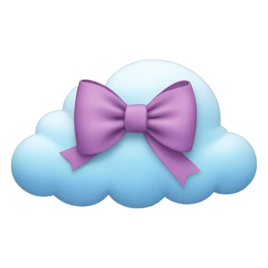 Cloud in form of a bow  sticker