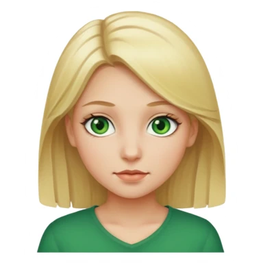 Girl blonde Green eyes sticker