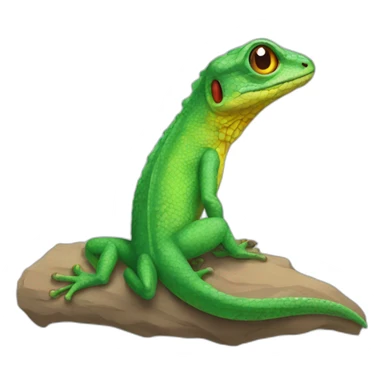 Lezard sur d sticker