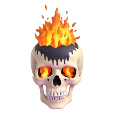 mindblown skull sticker