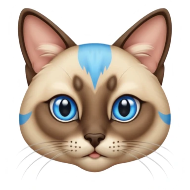 siamese cat face sticker