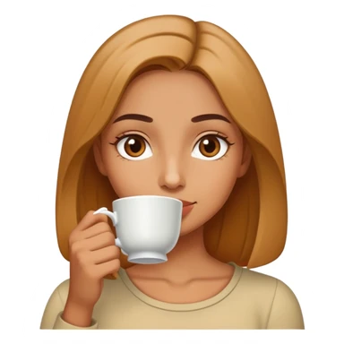 Girl sipping tea sticker