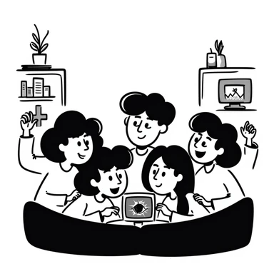 A person plays with the GameCube on TV with friends, sitting on the couch sticker