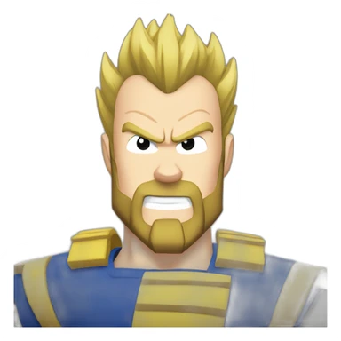vegeta blond beard sticker