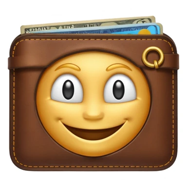 friendly wallet emoji with glowing link icon indicating wallet connection sticker