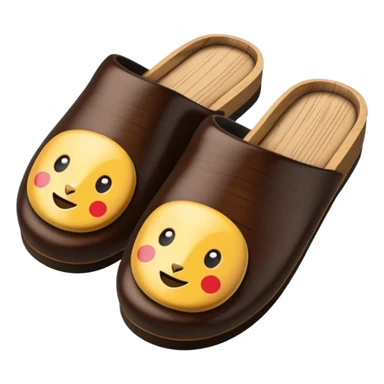 japanese wooden slippers sticker