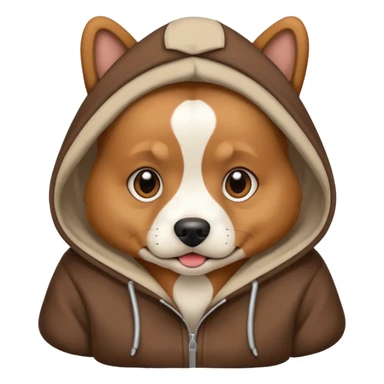 Dog in a hoodie  sticker