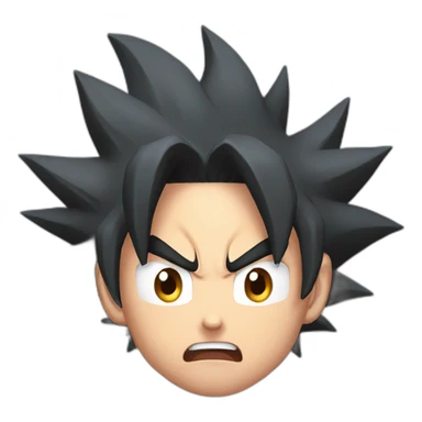 Goku scared head sticker