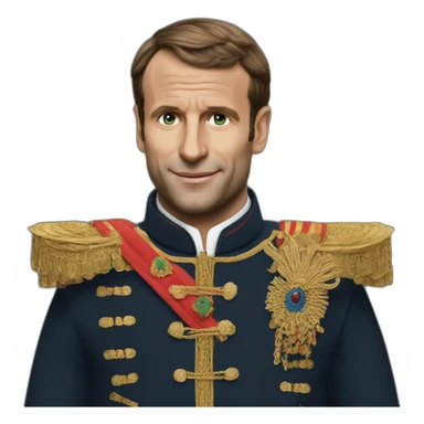 Macron avec une kalash sticker