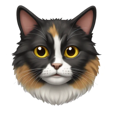 Cat, tri color, hairy sticker