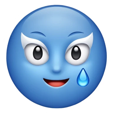 A blue circle with am inner tick sticker