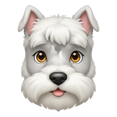 minature white schnauzer sticker
