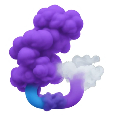 blue and purple smoke sticker