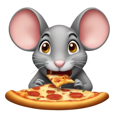 mouse eating pizza sticker