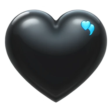 Create an emoji featuring a black heart 🖤 inside a thought bubble 💭 sticker