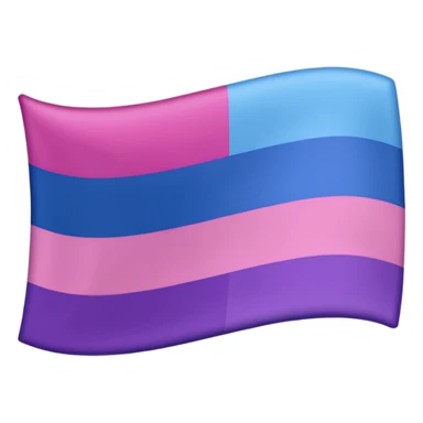 Bandera bisexual Rosa violeta y celeste  sticker