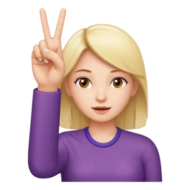 girl with 2 middle fingers up  sticker